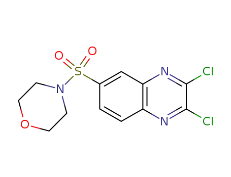 Molecular Structure of 2075-97-0 (Morpholine, 4-[(2,3-dichloro-6-quinoxalinyl)sulfonyl]-)