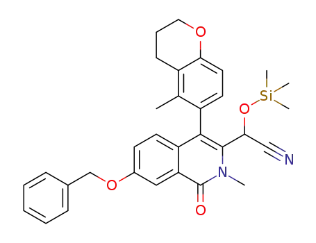 [7-benzyloxy-2-methyl-4-(5-methylchroman-6-yl)-1-oxo-1,2-dihydroisoquinolin-3-yl]trimethylsilanyloxyacetonitrile