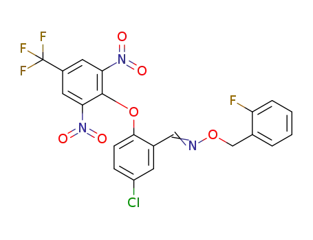 5-chloro-2-(2,6-dinitro-4-(trifluoromethyl)phenoxy)benzaldehyde O-(2-fluorobenzyl) oxime
