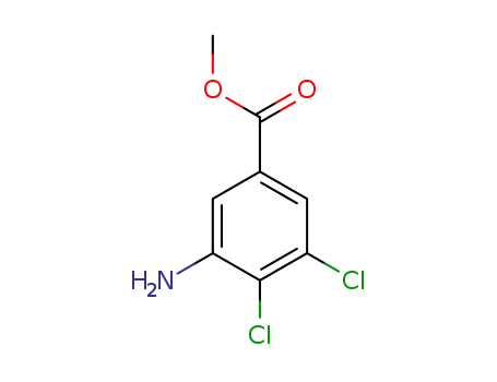 Molecular Structure of 1250663-38-7 (Methyl 3-aMino-4,5-dichlorobenzoate)