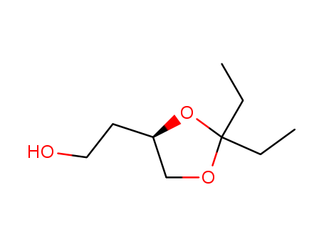 Molecular Structure of 167074-04-6 (1,3-Dioxolane-4-ethanol, 2,2-diethyl-, (4R)-)