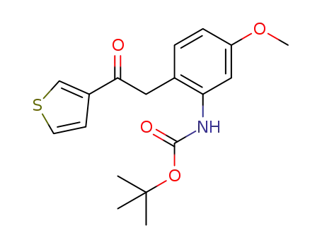 tert-butyl [5-methoxy-2-(2-oxo-2-thiophen-3-ylethyl)phenyl]carbamate