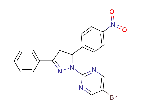 5-bromo-2-(5-(4-nitrophenyl)-3-phenyl-4,5-dihydro-1H-pyrazol-1-yl)pyrimidine