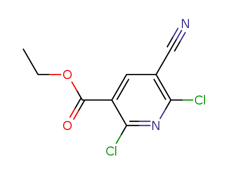 3-Pyridinecarboxylic acid, 2,6-dichloro-5-cyano-, ethyl ester