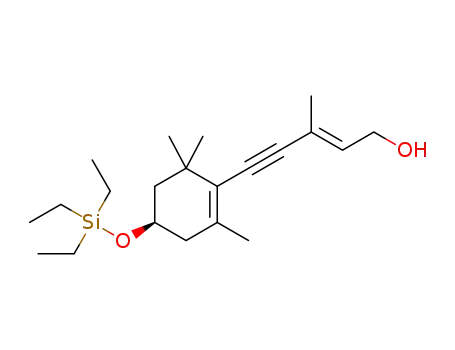 (2E)-3-methyl-5-[(4R)-2,6,6-trimethyl-4-triethylsilyloxycyclo-hex-1-en-1-yl]pent-2-en-4-yn-1-1ol