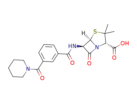 3,3-dimethyl-7-oxo-6-(3-(piperidine-1-carbonyl)benzamido)-4-thia-1-azabicyclo[3.2.0] heptane-2-carboxylic acid