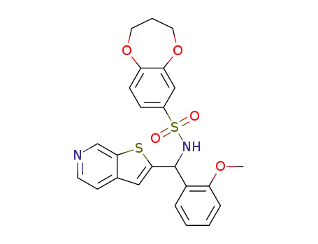 N-((2-methoxyphenyl)(thieno[2,3-c]pyridin-2-yl)methyl)-3,4-dihydro-2H-1,5-benzodioxepine-7-sulfonamide