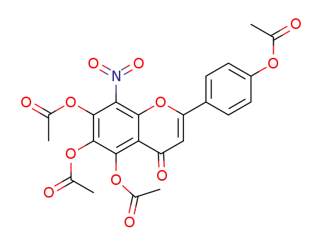 Molecular Structure of 1374218-56-0 (5,6,7,4'-tetraacetoxy-8-nitroflavone)