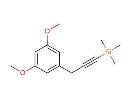 Molecular Structure of 1394837-78-5 ((3-(3,5-dimethoxyphenyl)prop-1-ynyl)trimethylsilane)