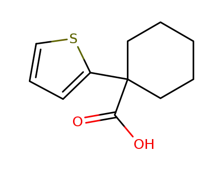 Molecular Structure of 100058-72-8 (1-(Thiophen-2-yl)cyclohexanecarboxylic acid)