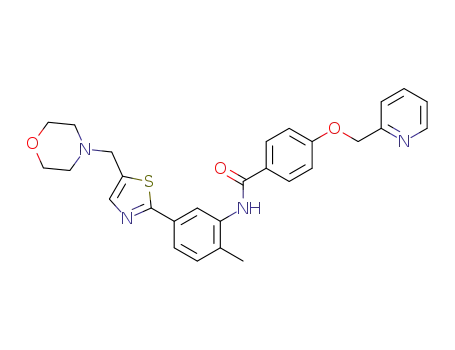 N-[2-methyl-5-[5-(morpholin-4-ylmethyl)1,3-thiazol-2-yl]phenyl]-4-(pyridin-2-ylmethoxy)benzamide
