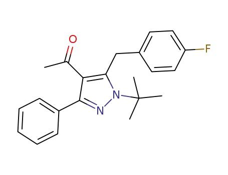 (1-tert-butyl-5-(4-fluorobenzyl)-3-phenyl-1H-pyrazol-4-yl)ethanone