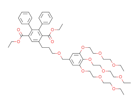 diethyl 2,3-diphenyl-5-(3,4,5-tris(2-(2-ethoxyethoxy)-ethoxy)-1-benzyloxypropyl)terephthalate