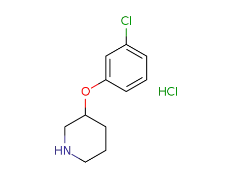 Molecular Structure of 1185301-51-2 (3-(3-Chlorophenoxy)piperidine hydrochloride)