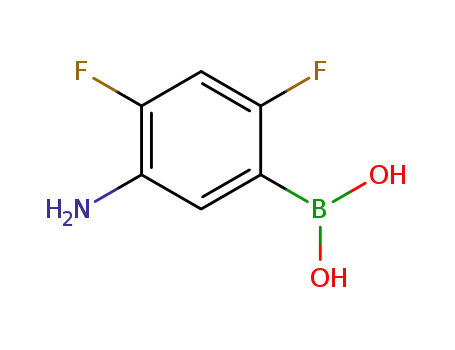 Molecular Structure of 1072952-05-6 (5-AMINO-2,4-DIFLUOROPHENYLBORONIC ACID)