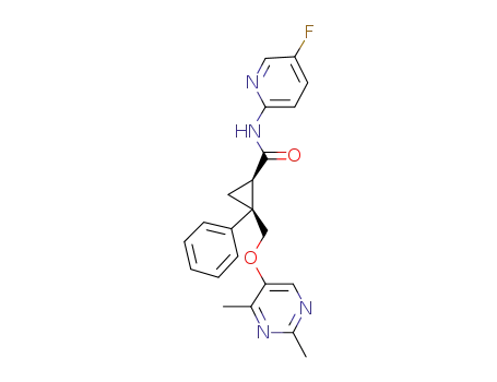 (1R,2S)-2-(((2,4-dimethylpyrimidin-5-yl)oxy)methyl)-N-(5-fluoropyridin-2-yl)-2-phenylcyclopropanecarboxamide