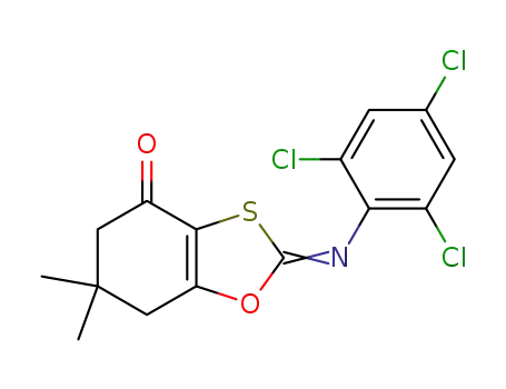 6,6-dimethyl-2-(2,4,6-trichlorophenylimino)-6,7-dihydrobenzo[d][1,3]oxathiol-4(5H)-one