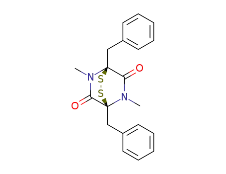 2,3-Dithia-5,7-diazabicyclo[2.2.2]octane-6,8-dione,
5,7-dimethyl-1,4-bis(phenylmethyl)-