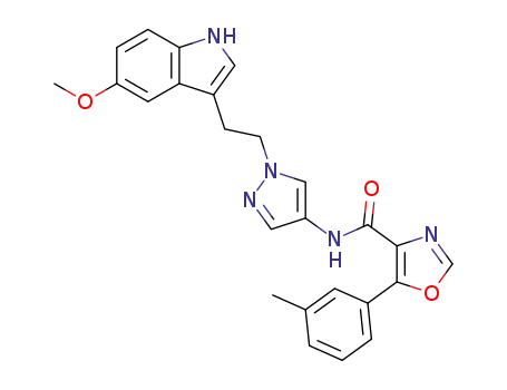 5-m-tolyl-oxazole-4-carboxylic acid {1-[2-(5-methoxy-1H-indol-3-yl)-ethyl]-1H-pyrazol-4-yl}-amide