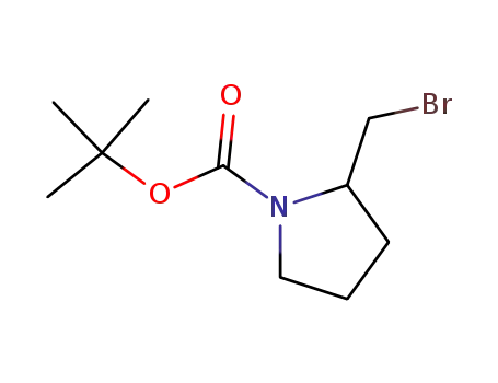 Molecular Structure of 181258-46-8 (tert-butyl 2-(bromomethyl)pyrrolidine-1-carboxylate)