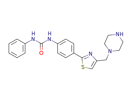 1-phenyl-3-(4-(4-(piperazin-1-ylmethyl)thiazol-2-yl)phenyl)urea