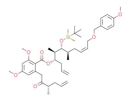(4S,5R,6R,7R,Z)-6-((tert-butyldimethylsilyl)oxy)-11-((4-methoxybenzyl)oxy)-5,7-dimethylundeca-1,9-dien-4-yl 2,4-dimethoxy-6-((S)-3-methyl-2-oxopent-4-en-1-yl)benzoate