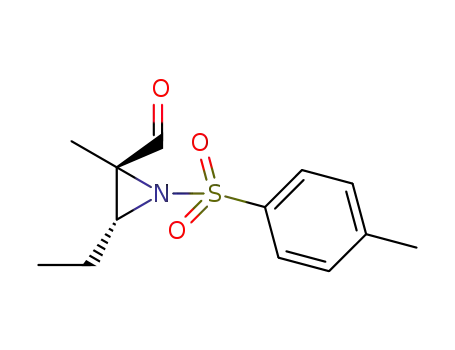 Molecular Structure of 1316098-49-3 ((2S,3R)-3-ethyl-2-methyl-1-tosylaziridine-2-carbaldehyde)