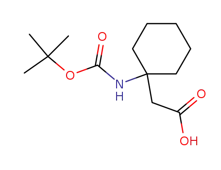 Molecular Structure of 187610-56-6 ((1-TERT-BUTOXYCARBONYLAMINO-CYCLOHEXYL)-ACETIC ACID)