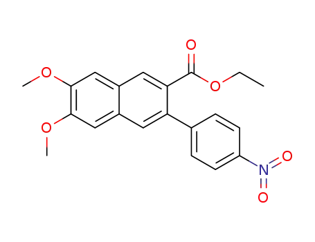 Molecular Structure of 1415334-92-7 (ethyl 6,7-dimethoxy-3-(4-nitrophenyl)-2-naphthoate)