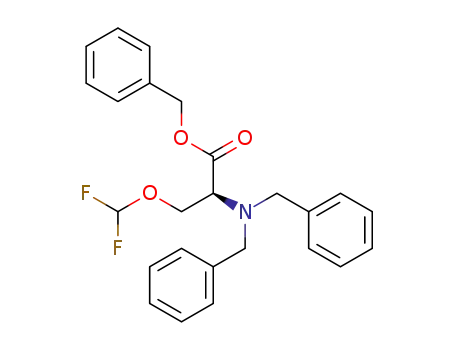 Molecular Structure of 1373164-84-1 ((S)-2-dibenzylamino-3-difluoromethoxy-propionic acid benzyl ester)