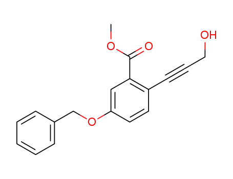 5-benzyloxy-2-(3-hydroxyprop-1-ynyl)benzoic acid methyl ester