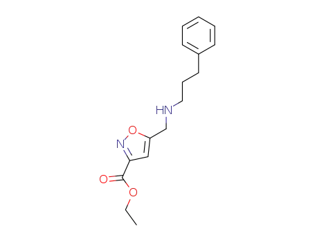 Molecular Structure of 1282549-55-6 (ethyl 5-{[(3-phenylpropyl)amino]methyl}isoxazole-3-carboxylate)