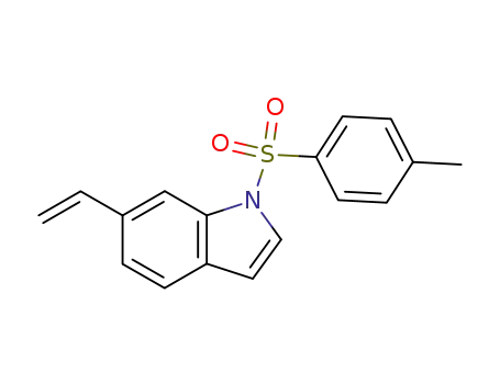 Molecular Structure of 112970-70-4 (1H-Indole, 6-ethenyl-1-[(4-methylphenyl)sulfonyl]-)