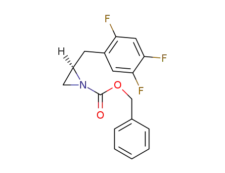 Molecular Structure of 1246960-18-8 ((R)-benzyl 2-(2,4,5-trifluorobenzyl)aziridine-1-carboxylate)