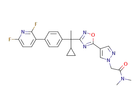 C<sub>25</sub>H<sub>24</sub>F<sub>2</sub>N<sub>6</sub>O<sub>2</sub>