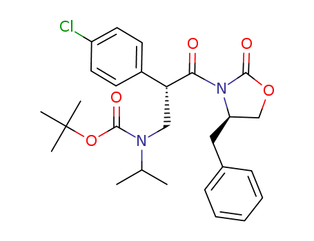 tert-butyl (S)-(3-((R)-4-benzyl-2-oxooxazolidin-3-yl)-2-(4-chlorophenyl)-3-oxopropyl)isopropylcarbamate