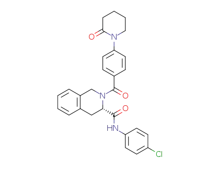 Molecular Structure of 1394169-65-3 ((S)-N-(4-chlorophenyl)-2-(4-(2-oxopiperidin-1-yl)benzoyl)-1,2,3,4-tetrahydroisoquinoline-3-carboxamide)