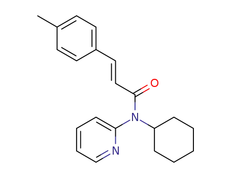 Molecular Structure of 1309389-69-2 ((E)-N-cyclohexyl-N-pyridin-2-yl-3-p-tolyl-acrylamide)