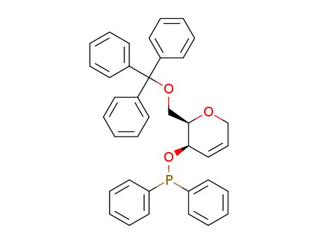 1,5-anhydro 4-O-diphenylphosphino-2,3-dideoxy-6-O-trityl-D-threo-hex-2-enitol