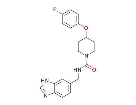 Molecular Structure of 1392002-34-4 (N-(1H-1,3-benzodiazol-6-ylmethyl)-4-(4-fluorophenoxy)piperidine-1-carboxamide)