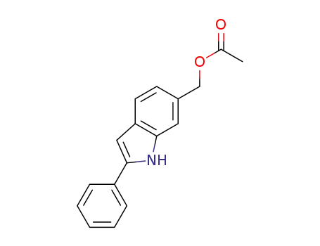 Molecular Structure of 1262881-06-0 (2-phenyl-1H-indol-6-ylmethyl acetate)