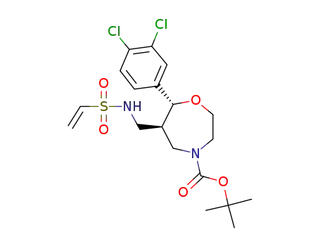 tert-butyl (6S,7R)-7-(3,4-dichlorophenyl)-6-{[(ethenylsulfonyl)amino]methyl}-1,4-oxazepane-4-carboxylate