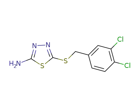 Molecular Structure of 384816-41-5 (2-AMINO-5-(3,4-DICHLOROBENZYLTHIO)-1,3,4-THIADIAZOLE)