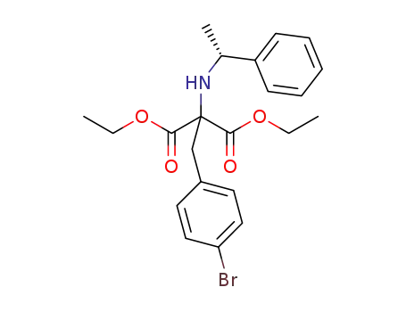 diethyl (R)-2-(4-bromobenzyl)-2-((α-methylbenzyl)amino)malonate