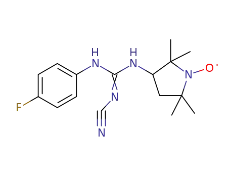 2-cyano-1-(4-fluorophenyl)-3-(1-hydroxy-2,2,5,5-tetramethylpyrrolidin-3-yl)guanidine oxy radical