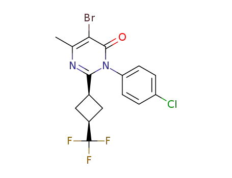 5-bromo-3-(4-chlorophenyl)-6-methyl-2-[cis-3-(trifluoromethyl)cyclobutyl]pyrimidin-4(3H)-one