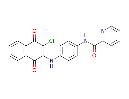 N-(4-((3-chloro-1,4-dioxo-1,4-dihydronaphthalen-2-yl)amino)phenyl)picolinamide