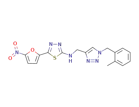 N-((1-(2-methylbenzyl)-1H-1,2,3-triazol-4-yl)methyl)-5-(5-nitrofuran-2-yl)-1,3,4-thiadiazol-2-amine