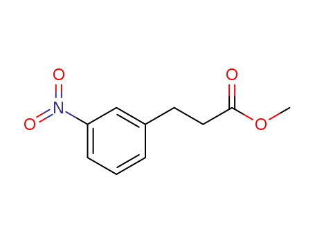 Molecular Structure of 22768-05-4 (Benzenepropanoic acid, 3-nitro-, methyl ester)