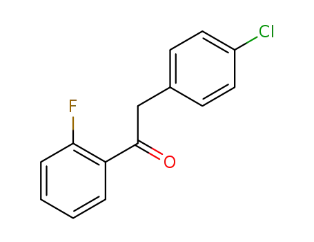 Molecular Structure of 1183199-32-7 (2-(4-Chlorophenyl)-1-(2-fluorophenyl)ethanone)
